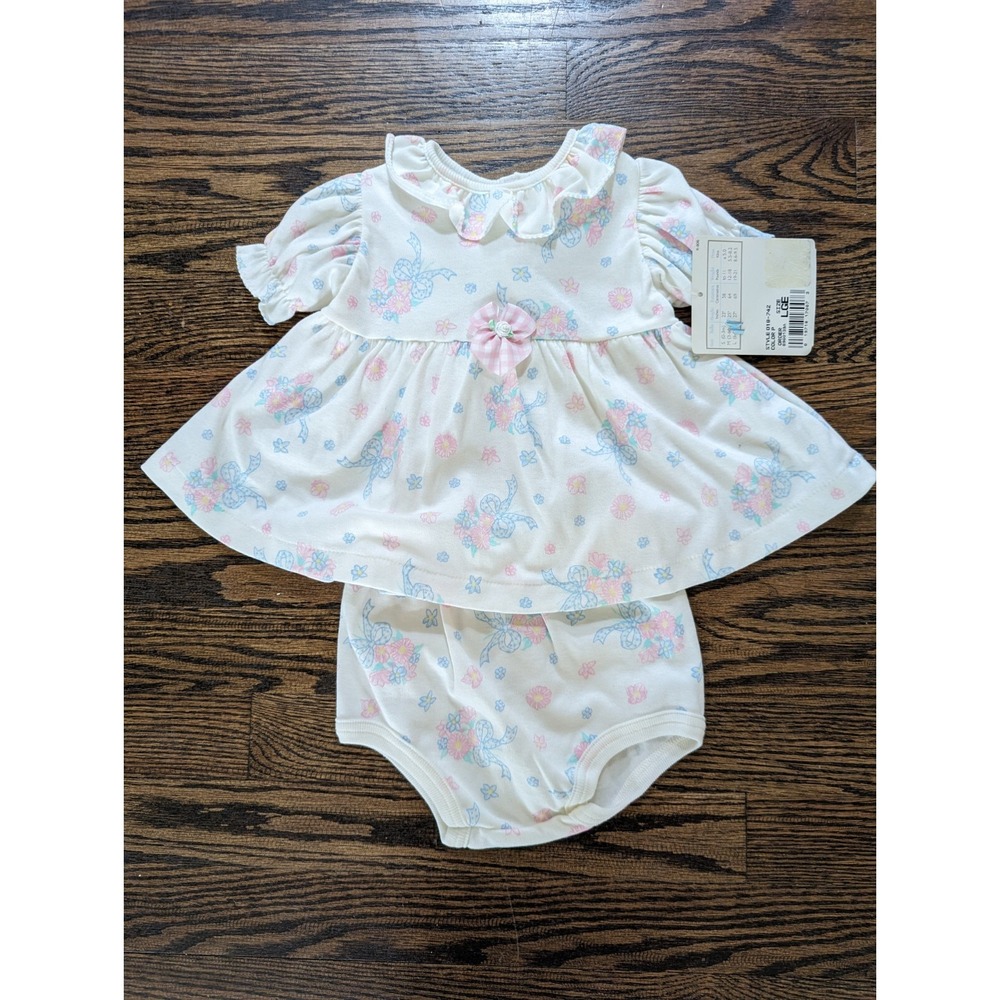 New!! Nwt Vintage Girls Dress & Bloomers Carter's Size 6-9 Mo Made In USA OUTFIT